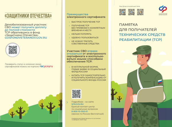 Памятка для получателей технических средств реабилитации (ТСР)