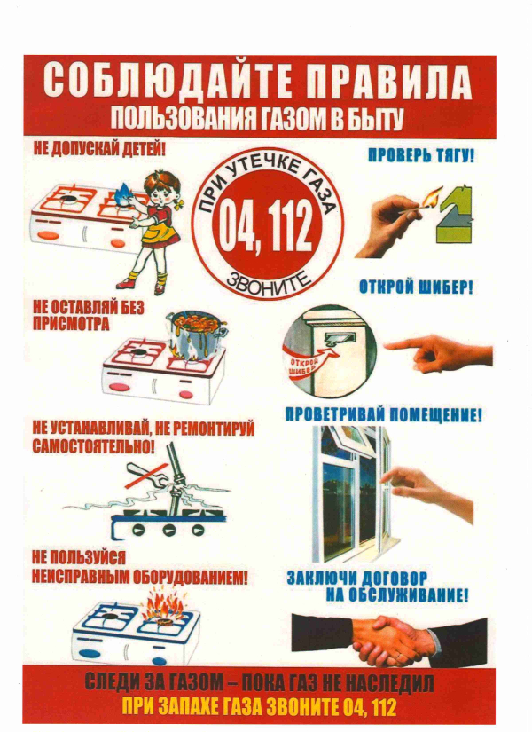 Правила пользования газом в быту